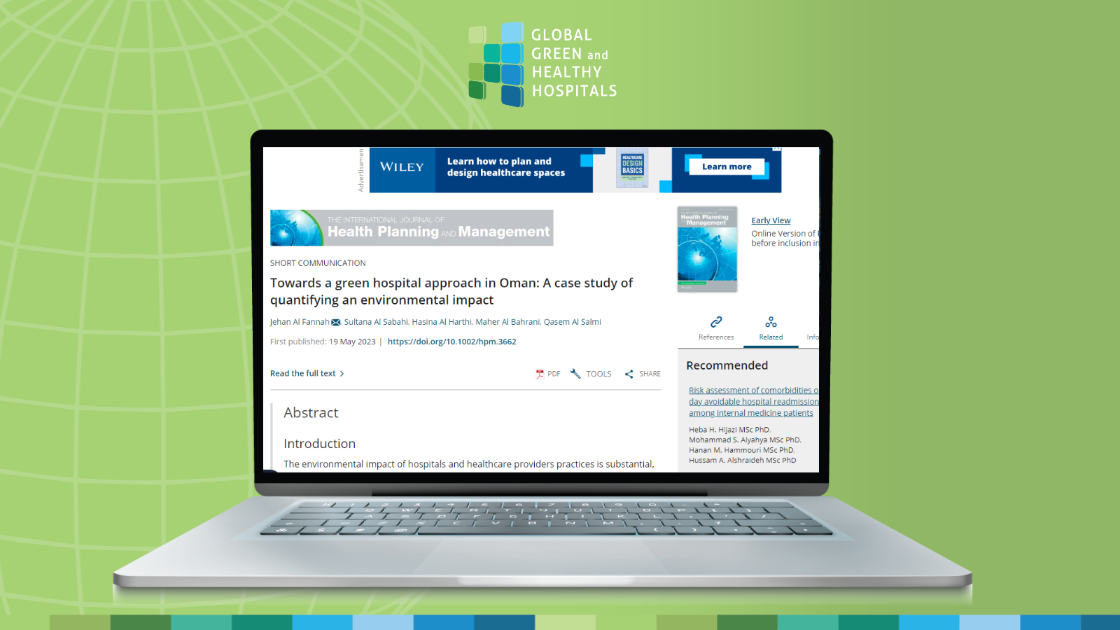 Gghh GGHH Sustainability agenda: a framework for green hospitals | GGHH