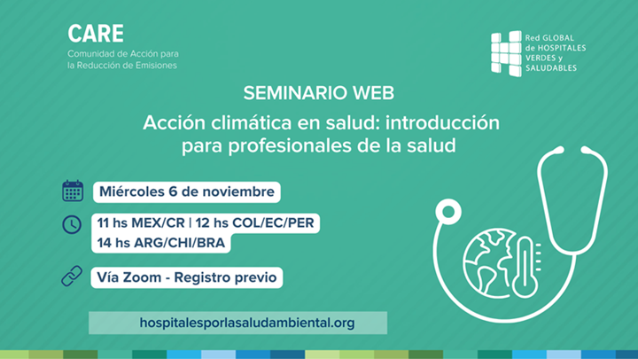 Seminario web  Acción climática en salud: introducción para profesionales de la salud