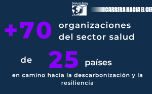 Nuevo hito en la Carrera hacia el cero: 70 organizaciones del sector salud de 25 países se comprometen con cero emisiones netas