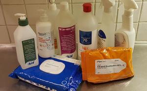 Procurement of disinfectant products. Photo by Anders Bolmstedt, Region Västra Götaland.