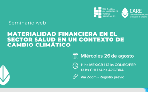 Seminario web: Materialidad financiera en el sector salud en un contexto de cambio climático